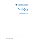 Provider Portal User Guide