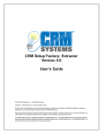 The CRM Setup Factory Extractor User Guide