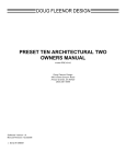 Preset 10 Architectural Two User Manual