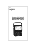 Simpson 260® Series 8P Volt-Ohm-Milliammeters