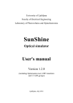 SunShine Optical simulator User`s manual