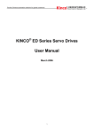 KINCO ED Series Servo Drives User Manual