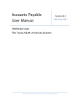 Accounts Payable User Manual - The Texas A&M University System
