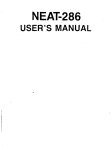 NEAT-286 Motherboard - User`s Manual