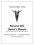 TACOTUNES . COM ReCurve EZQ Owner`s Manual