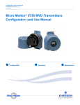 Micro Motion® 9739 MVD Transmitters Configuration and Use Manual