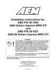 Installation Instructions for: EMS P/N 30