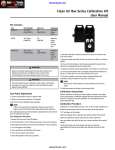 Clean Air Box Series Calibration Kit User Manual