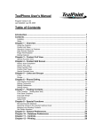 TealPhone User`s Manual Table of Contents