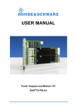 R&S TS-PSU12 User Manual