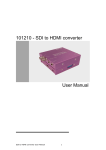 101210 - SDI to HDMI converter User Manual