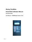 Wesley PackMule Hand-Held Calibrator Manual