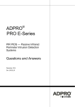 ADPRO PRO E-PIR Questions and Answers