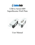 USB to Serial DB9 SuperBooster Wall Plate User Manual