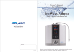 Athena Manual - Alkaline Water Ionizers?