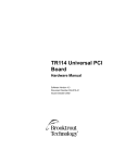 TR114 Universal PCI Board Hardware Manual
