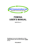 FDM3SA USER`S MANUAL - GDI Communications LLC