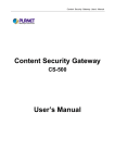 Content Security Gateway User`s Manual