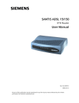 SANTIS ADSL 15/150 User Manual