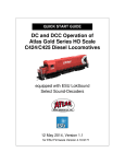 DC and DCC Operation of Atlas Gold Series HO Scale C424/C425
