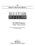 Runco Reflection VX-1000d Operating