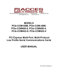 PCIe-COM-8SM - ACCES I/O Products, Inc.