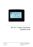 SDC-TS7 7” Sedona Touchscreen Installation Guide