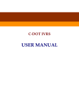 C-DOT IVRS User Manual