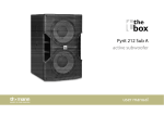 Pyrit 212 Sub A active subwoofer user manual