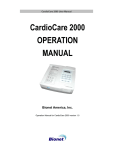 CardioCare 2000 OPERATION MANUAL