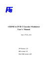 4 HDMI to DVB-T Encoder Modulator User`s Manual