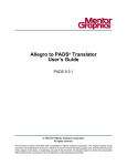 Allegro to PADS Layout Translator User`s Guide