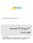 PV Designer User Manual
