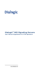 Dialogic® DSI Signaling Servers