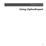 Chapter III. Using OptionExpert