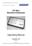 DT 9812 Waveform Generator Operating Manual V2.0