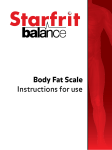 Body Fat Scale Instructions for use