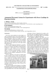 Automated Electronic System for Experiments with Stress Loadings