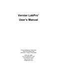 Vernier LabPro® User`s Manual - Vernier Software & Technology