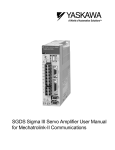 SGDS Sigma III Servo Amplifier User Manual for Mechatrolink