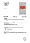 User manual ALFA 11 and ALFANET 11 0/+99OC(1)