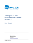 3-Heights™ PDF Optimization Service, User Manual