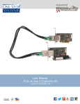 User Manual, PCIe x8 Gen 2 Expansion Kit