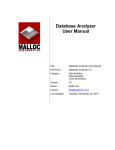 Database Analyzer User Manual