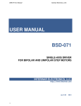 USER MANUAL BSD-071