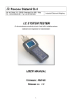 LC SystemTester1006 User Manual 1.2.pub