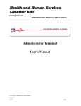 EBT Administrative Terminal User`s Manual