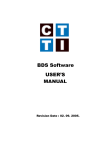 USER`S MANUAL BDS Software