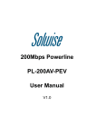 200Mbps Powerline PL-200AV-PEV User Manual