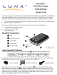 PowerPro Portable Charger USER MANUAL Model PP-84
